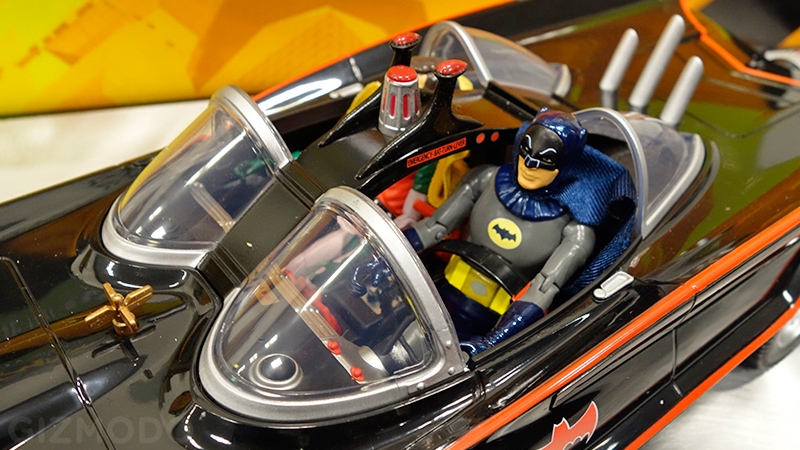 Illustration for article titled "Holy Classic 1966 Batmobile With Six-Inch Figures, Batman!"
